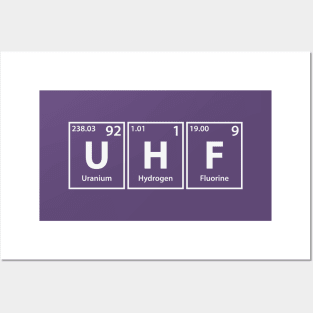 Uhf (U-H-F) Periodic Elements Spelling Posters and Art